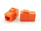 2-pack Cat6 Female female Rj45 Ethernet Orange Keystone Jack Coupler  Wp-c02or