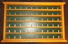 Wood Thimble Display Holds 60 Thimbles Vintage Storage Unit Sewing Wall Hung
