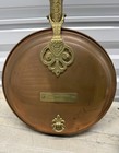 Vintage Claridges Hotel London Copper Bed Warmer Brass Wood Handle Large
