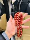 Islamic Prayer   Squeezing Amber Rosary -  13 13 Mm 33 Beads misbaha handmade
