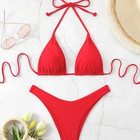 Sexy Thong Bikini Set Women Push Up Swimwear Brazilian Bathing Suit Summer Beach