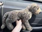 Vintage Douglas Cuddle Toys Larry Leopard Plush Rare Retired 16   red Pink Tag Htf