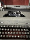 Vintage Royal Quiet De Luxe Typewriter 1950s Gray     Working With Case