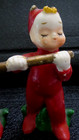 Vintage Christmas Napco Boys Red Devil Pixie Musician Figurine Pan Flute Japan