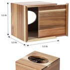 Tissue Box Cover  Acacia Wood Tissue Box Cover Square  Rustic Tissue Box Holder