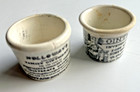 Lot 2 Antique 1890s Holloway s Ointment Gout Rheumatism Porcelain Medicine Jars
