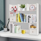 9 Compartments Desktop Bookshelf  White Home Office Desk Storage Organizer New
