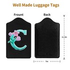 Personalized Initial Luggage Tag For Suitcase cute Embroidered Letter Leather