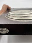 Leonard Silver Plated Crystal Four Coaster Set 840 Round Vintage New Open Stock
