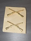 Vintage Us Army Officers Branch Insignia - Infantry  2 Pc  Dress Metal