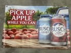 Busch Light Apple Banner 24x36 Back In Season Beer Banner   Bar Decor   Mancave