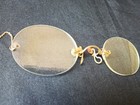 Antique 1 10 12k Gold-filled Gf Pince-nez Eye Glasses W  Hair Pin   Lined Case