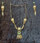 Vintage Native American Zuni Turquoise  Onlay Kachina Sterling Silver Set