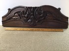 Vintage Walnut Pediment Carved Architectural Salvage 7    X 22   