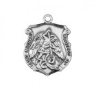 925 Sterling Silver Saint Michael Pendant Shield Medal Necklace With Chain   Box