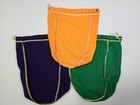 Lot Of 3 Crown Royal Bags Variety Of Mixed Colors Purple Green Orange