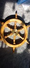 24  Wood Ship Wheel   Nautical Themed Wall Decor   Small Wooden Captain Helm