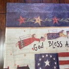 Deb Strain God Bless America Garden Patriotic Flag Art Land That I Love 28x40 