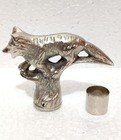 Nautical Vintage Solid Brass Antique Wolf Head Only Handle Walking Stick Cane