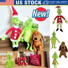 Christmas Grinch Plush Doll Soft Toy Stuffed Teddy Baby Kids Xmas Gift Cute Tl