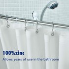 Metal Shower Curtain Hooks   set Of 12 Rings   rust Resistant S Shaped Hooks Hangers