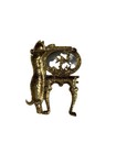 Vintage Gold Tone Kitty Cat Kitten Looking Into Lucite Fish Bowl Brooch Pin