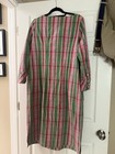 J crew Womens Pink green Plaid 3 4 Sleeve Shift Knee Dress Round Neck Size 6