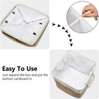 Large Storage Basket Rectangular Fabric Collapsible Organizer Bin Box 13  13  13in