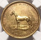 Very Rare Smith   Hartman Brass Token Ngc Ms-62 - George Patchen   Flora Temple