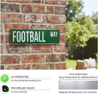 Vintage Football Way Street Sign - Rust-free Aluminum Metal Decor For Boys Room 