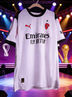 Ac Milan Pulisic 11 Soccer Jersey White Black Red Football Shirt Mens Size L New