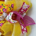 Floral Spring Summer Wreath Yellow And Pink