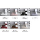 3pcs Bath Mat Toilet Lid Cover U-shaped Rug Non Slip Soft Floor Rug  Y9y4