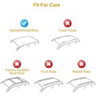 2pcs Roof Rack Cross Bars Fits For Ford Super Duty 2017-2022 Cargo Carrier Alu