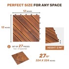27pcs Interlocking Deck Tiles 12x12 Acacia Wood Diagonal Waterproof Outdoor 