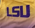 New Custom Louisiana State University Lsu Tigers Strappy Back Gymnastics Leotard