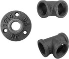 1 2 Inch Black Malleable Iron Cast Pipe Fitting Flange Tees Inch  