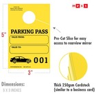 Parking Permit Hang Tag  001-500 Numbered  - Pass Hangtags For Parking Lot -    