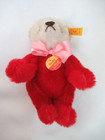 Miniature Steiff Dolly Teddy Bear   030628 Red White With Tags 6  Small