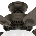 Hunter Fan 52 Inch Traditional New Bronze Ceiling Fan With Pull Chain And Light