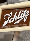 1947 Schlitz Brewing Company Plastic Advertising Sign  Super Clean   