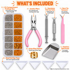 Jewelry Making Tool Kit Pliers Tweezers Gem Pick Up Jump Rings Beading Repair