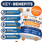 Probiotics For Dogs 170 Chews Dog Digestive Enzymes Prebiotics Support Gut