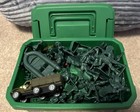 Mixed Lot Green Army Men 50 W accessories Helicopter  Fencing  Truck  Box Incl
