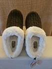 Bobs By Skechers Keepsakes Ice Angel Memory Foam Knit Slippers Brown White Sz 9