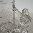 Vintage Coca-cola Coke Heavy Glass Christmas Santa Handle Mug Vending Machine