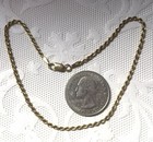 10    14k Yellow Gold Ankle Bracelet 3 3 Grams Rope Style Italy
