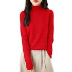 Women s Fashion Turtleneck Pullover Long Sleeve Loose Bottom Knit Sweater