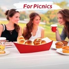 100 Pack 2lb Colorful Paper Food Boat Trays Disposable Paper Boats