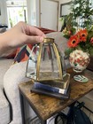 Hexagon Clear Glass   Brass Lamp Shade  Lantern Style  E26 Fitter  6 In